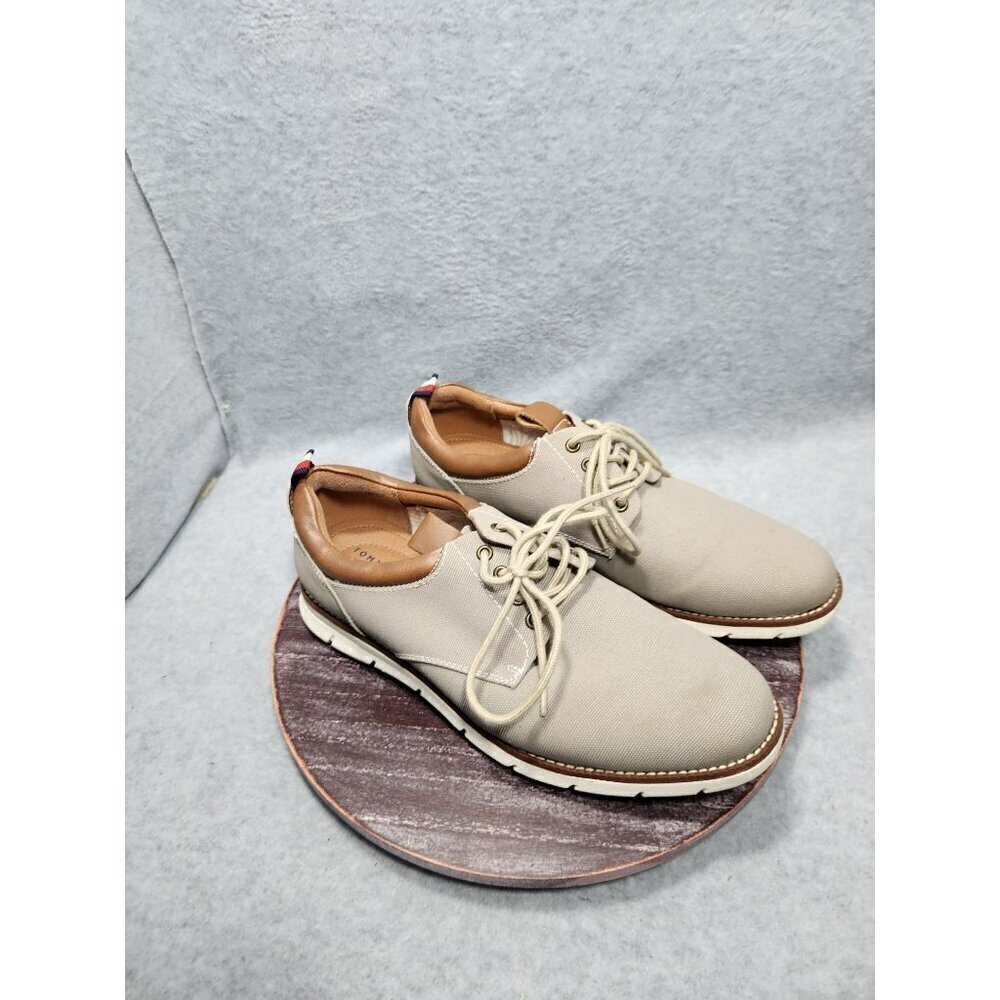 Tommy Hilfiger Mens Tan Canvas & Leather Casual Sneakers